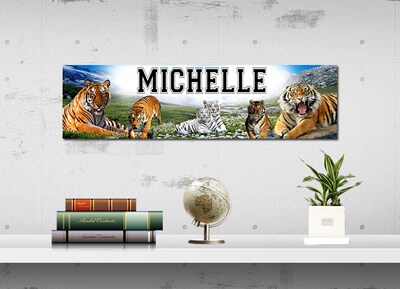Tiger - Personalized Poster with Your Name, Birthday Banner, Custom Wall Décor, Wall Art - image1